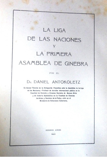 La Liga De Las Naciones Y La Primera Asamblea En Ginebra