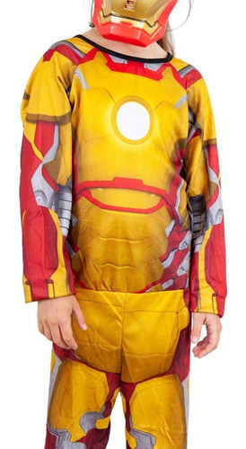 Imagen 3 de 8 de Disfraz Infantil De Superheroe Con Máscara Talles M, L Y Xl