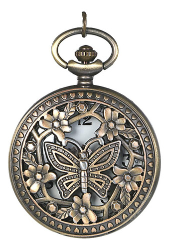 Reloj De Cuarzo Con Diseño Retro De Mariposa Y Flores Calad