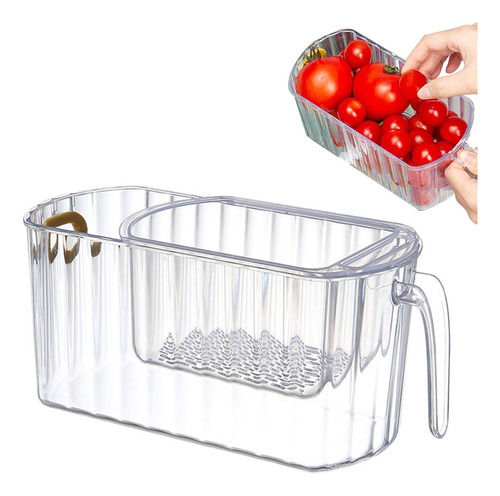 Kitchen Fruit Basket | Fruit Storage Bins With Drain Basket