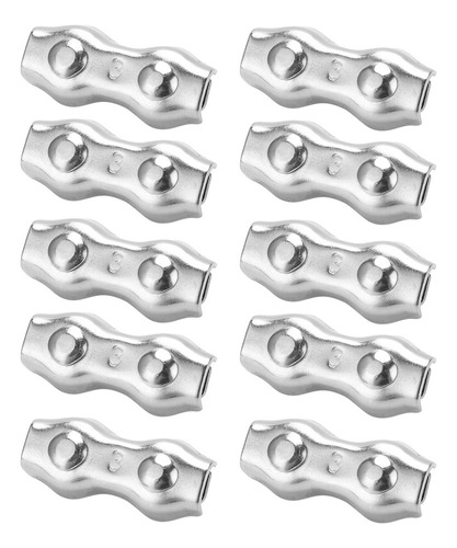 Abrazadera De Cable Doble De Acero Chuck Lock 304 S, 10 Unid