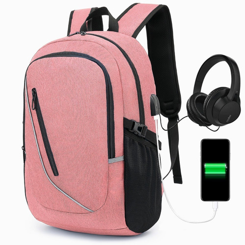 Mochila Antirrobo De 30l Con Cargador Usb Laptop 15.6 Imperm