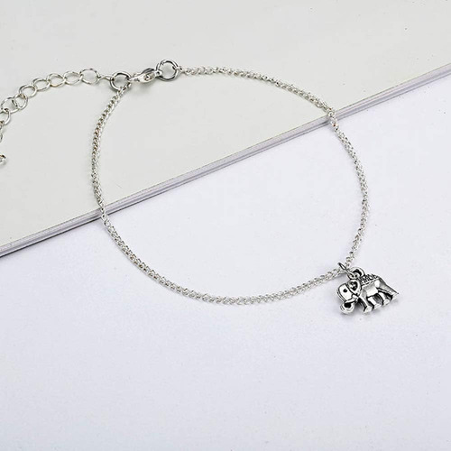 Tobilleras Bohemias Con Diseño De Elefante Y Sol, Cuentas Bl