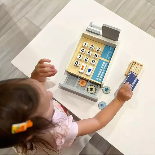 Juguete Montessori Caja Registradora Dinero Juguete Datafono