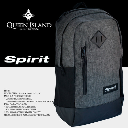 Mochila Spirit Crew Porta Notebook Reforzada - Shop Oficial 