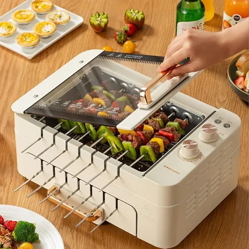 Parrillas Eléctricas Máquina De Pinchos 3 1 Multifunc...