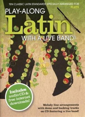 Play-along Latin With A Live Band] - Flute -  (paperback)