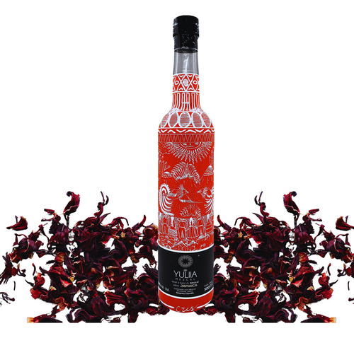 Licor A Base De Mezcal Espadín Sabor Jamaica Yuliia 500ml