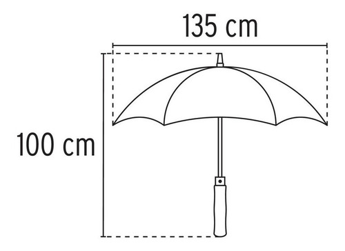 Sombrilla Automática 130cm Paraguas Truper 65012 Color Gris oscuro Diseño de la tela Liso