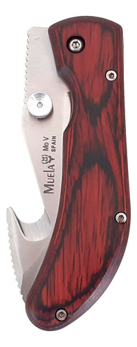 Cortapluma Muela Sw-8r Hoja 8cm Funda Cuero España Color Plateado