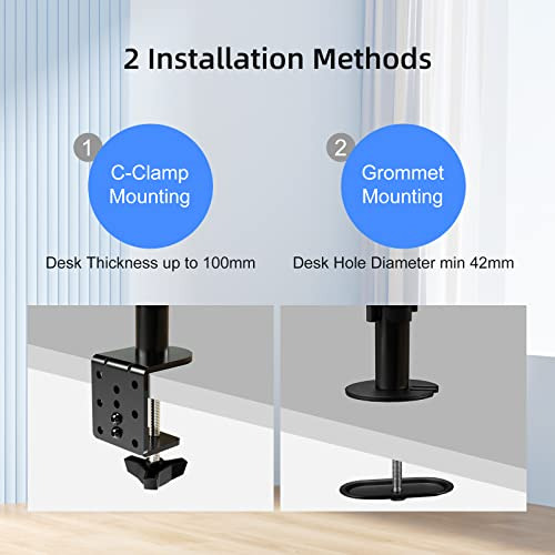 Suptek Single Led Lcd Monitor Stand Up Desk Mount For 1 / On