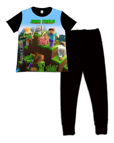 Pijama Niño Manga Corta Minecraft 