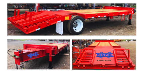 Remolque Lowboy Dos Ejes 30 Ton Para Retro, Motoconformadora