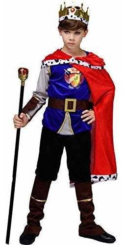 Disfraz De Príncipe Rey Medieval Para Niños (7-9y).