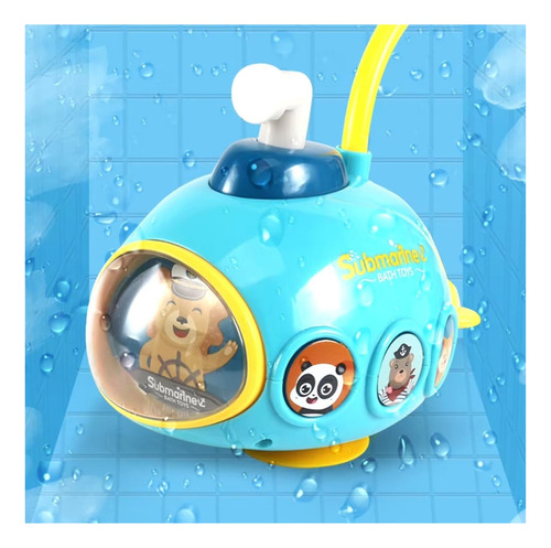 Submarino Brinquedo De Banho Infantil Bebê Flutua Aquático Cor Azul
