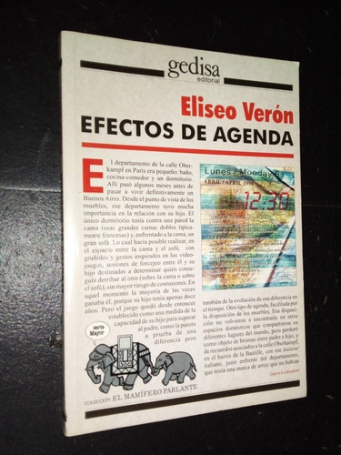 Ectos De Agenda. Eliseo Verón. 