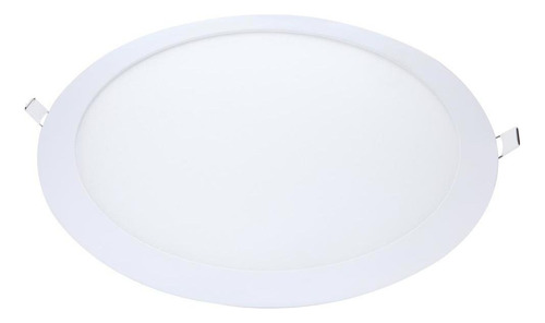 Painel Plafon Led 24w Redondo Embutir Branco Frio Cor Branco Cor 6500k 110v/220v