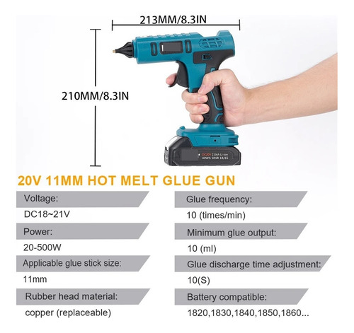 Pistola De Pegamento De Fusión En Caliente Eléctrica 500w