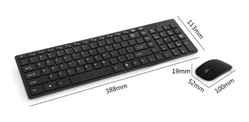 Imagen 3 de 6 de Kit Mouse Teclado Inalámbrico 2.4g Protector Ultra Slim