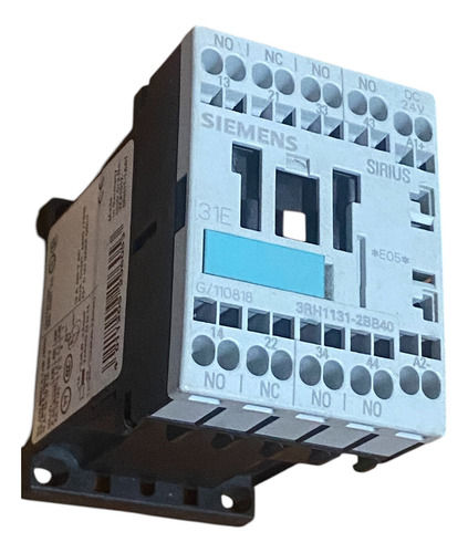 3rh1131-2bb40 Nc Contactor 10a,3no, Bobina 24 V Dc,sirius (Usado)