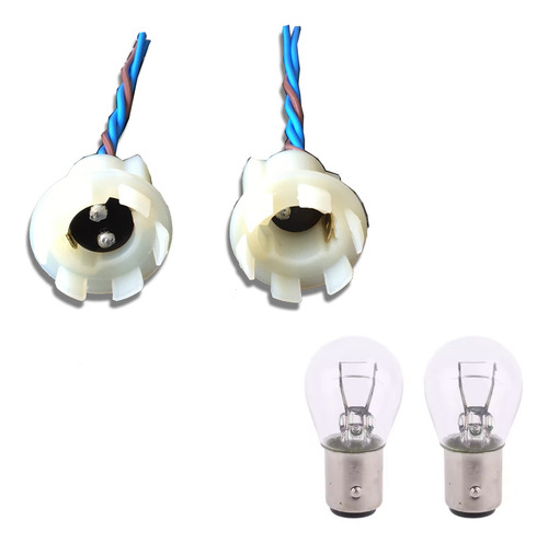 Kit De Soquete Margarida C/ 2 Lâmpadas Dois Polos Cristal