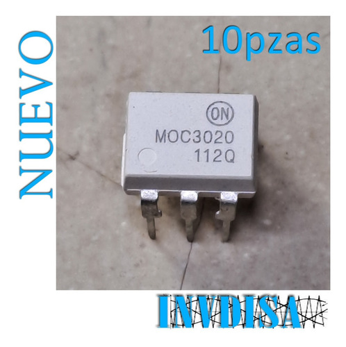 10pzas Moc3020 Optoacoplador  Triac - N U E V O