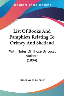 Libro List Of Books And Pamphlets Relating To Orkney And ...