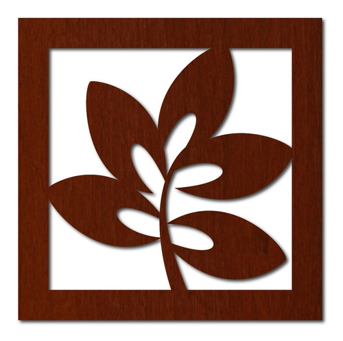 Imagen 5 de 10 de Cuadro De Madera Calado Mdf Hojas Moderno Living Decorativo