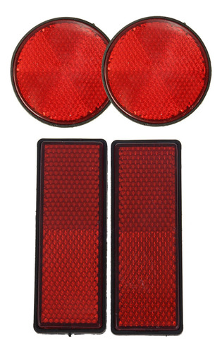 4 Reflectores Rojos Universales Para Motocicletas Atv Bikes