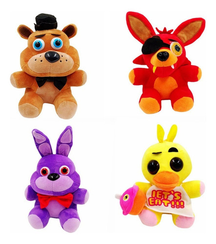 Figura De Juego Fnaf Sundrop De Peluche De 4 Piezas Con Form