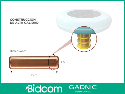 Kit X3 Repuesto Cobre Ionizador Solar Gadnic Ioni0002 100mm