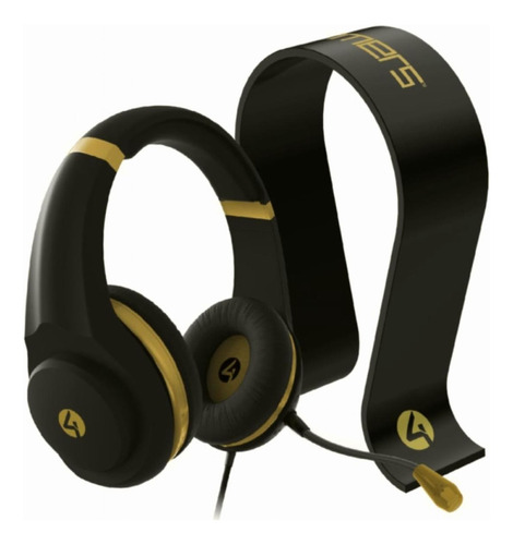 Audífonos 4gamers Xp-gold Con Base 3.5mm Alámbricos Negros