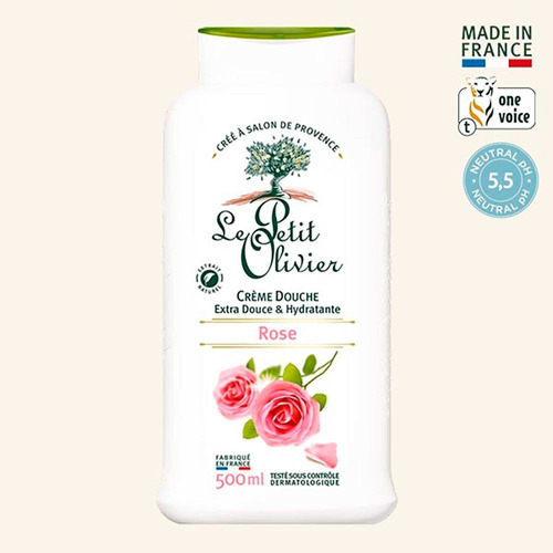 Crema Ducha Hidratante Rosas Le Petit Olivier. Agronewen