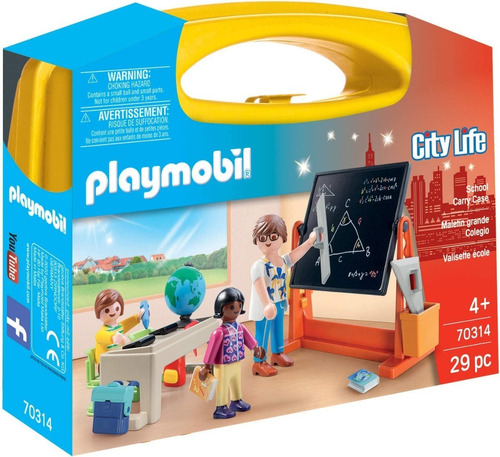 Figura Armable Playmobil City Life Maletín Grande Colegio 3+ Cantidad de piezas 29