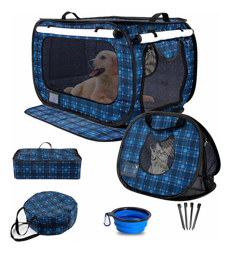 ~ Sólido. Porayhut Pop Up Cat Cage 5pcs Set, Large Kennel So