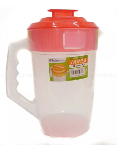 10 Jarras De Plástico De 1 Litro Para Aguas Frescas Jugos