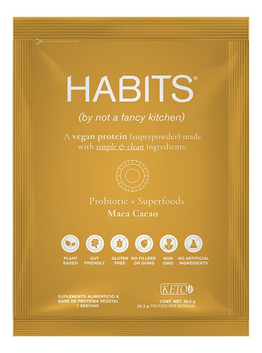 Proteína Habits Maca Cacao (sachets Individuales)