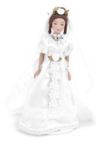 Figura De Boda De Porcelana A Escala 1:12 Dollhouse Bride