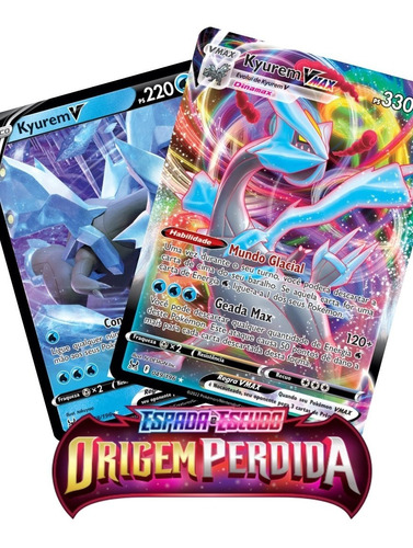 Carta Pokémon Kyurem Vmax + V Origem Perdida