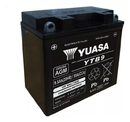 Bateria Yuasa 12n94b1 Rouser 220 12n9-4b-1 Gel 12v 9.5ah Rpm