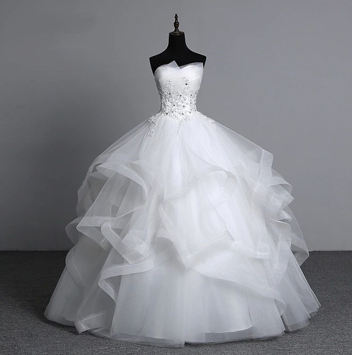 Vestido De Noiva Princesa Tomara Que Caia Camadas Off White