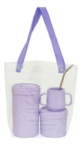 Imagen 4 de 10 de Set 3 Combo Kit Matero Mate Bombilla Yerbera Azucarera Bolso