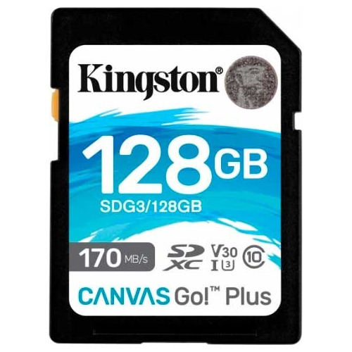 Memoria Sd 128gb Kingston Canvas Go! Plus Uhs-i U3 V30 Clase