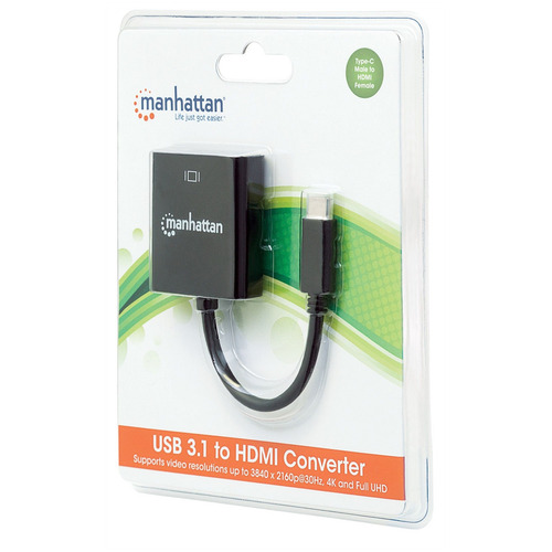 Imagen 2 de 6 de Convertidor Manhattan De Video Usb-c A Hdmi Hembra 15178 /vc