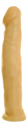 Pene realista de 31 cm con base y glande grande, color beige AB1361