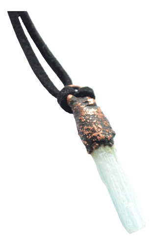 Collar Hombre, Amuleto De Piedra  Natural Selenita