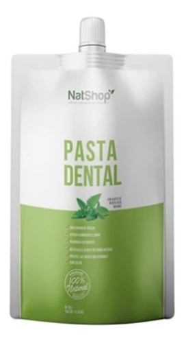 Pasta Dental Natural Natshop 150g Menta Limpiador