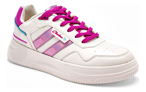 Tenis Plataforma Mujer Clasben Latte 121-235