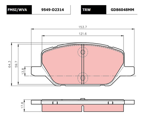 Balatas Delanteras Trw Envision 20-23 Terrain 20-21 Equinox