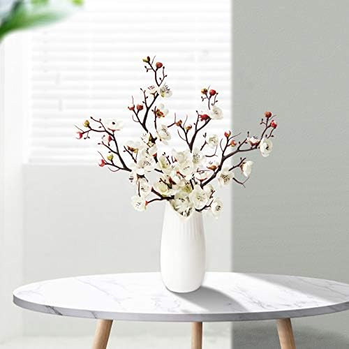 Liucogxi 4 Ramas De Flores De Ciruelo De Seda Artificial Bla